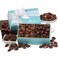 Milk & Dark Chocolate Almonds in Robin's Egg Blue Gift Box